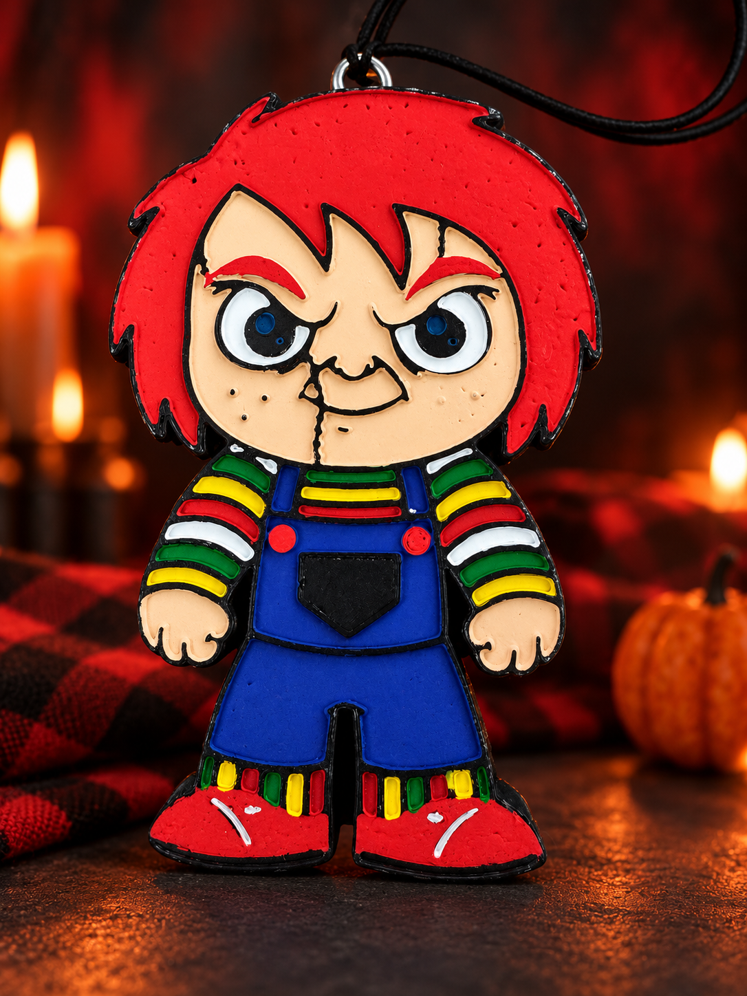 Spooky Red-Haired Doll Car Freshie