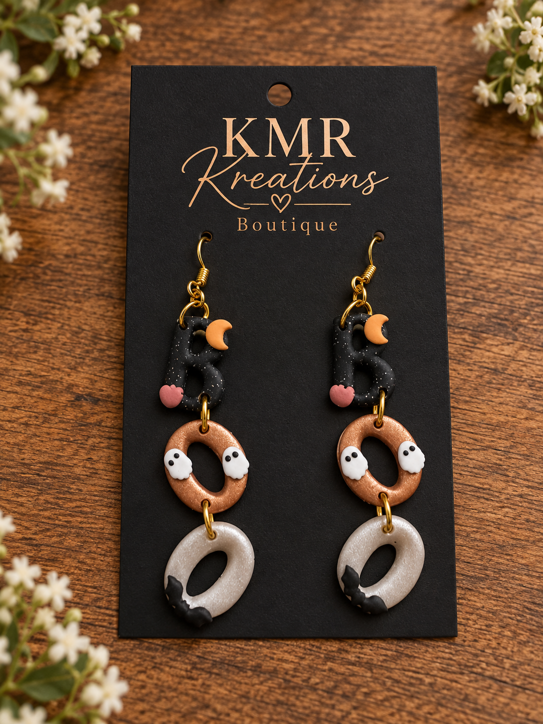 Spooky Initial Dangle Earrings