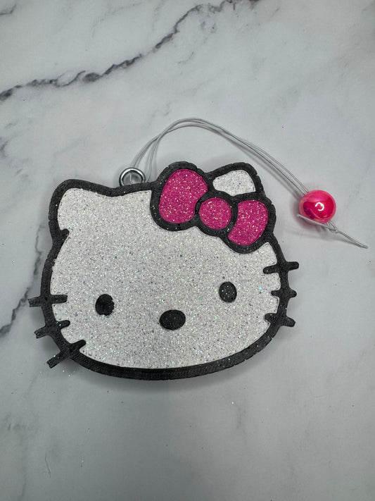 Hello Kitty Car Freshie, Car Accessory, Hello Kitty with Pink Bow Freshie