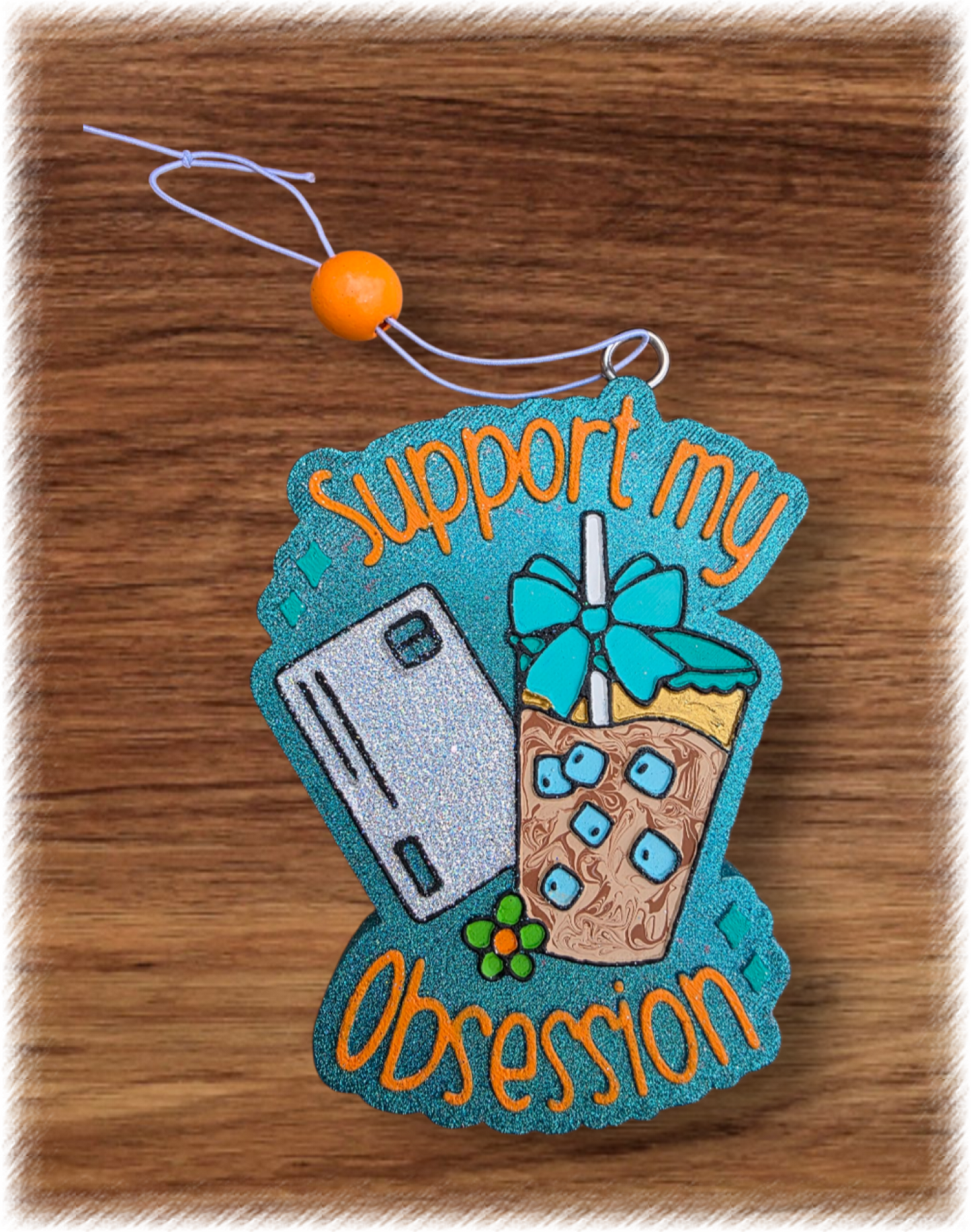 mountain spruce, evergreen scent, car freshie, glitter freshie, handmade car charm, girly accessories, holiday scent, gift idea, spruce fragrance