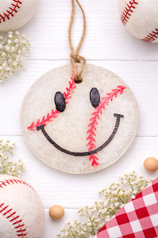Smiley Baseball Car Freshie - Tiki Beach