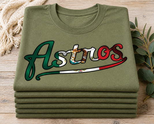 Astros Inspired Graphic Tee – Avocado Green Boutique Shirt