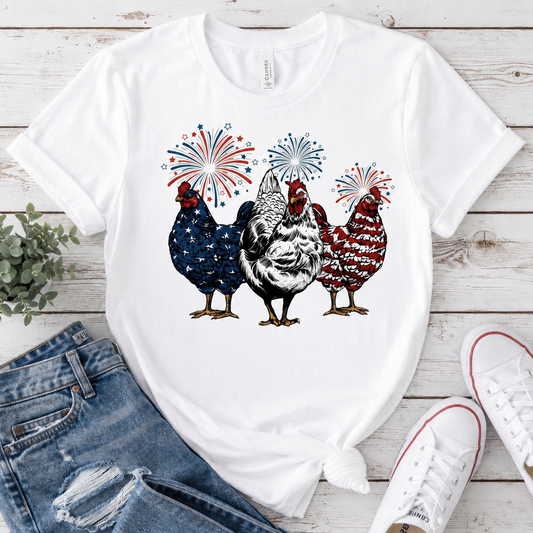 Patriotic Chicken Tee 🇺🇸🐓✨