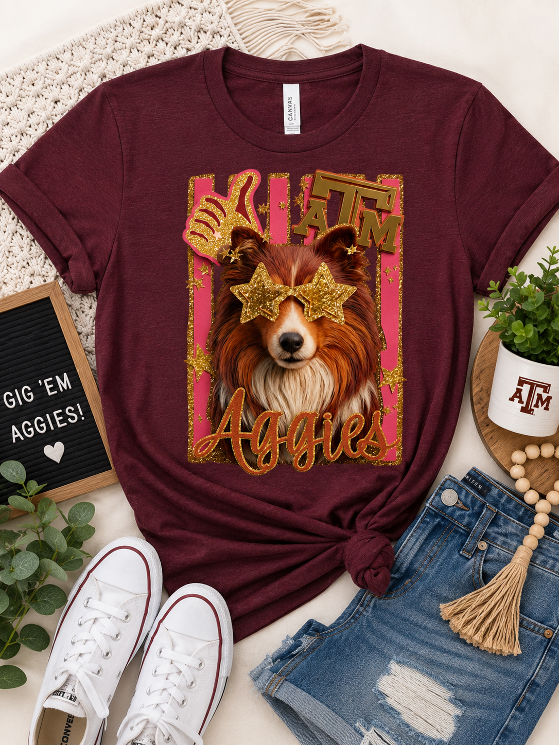 Texas A&M Aggies Sheltie Graphic Tee