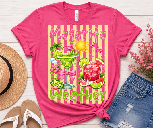 Margarita Weather Graphic Tee – Hot Pink