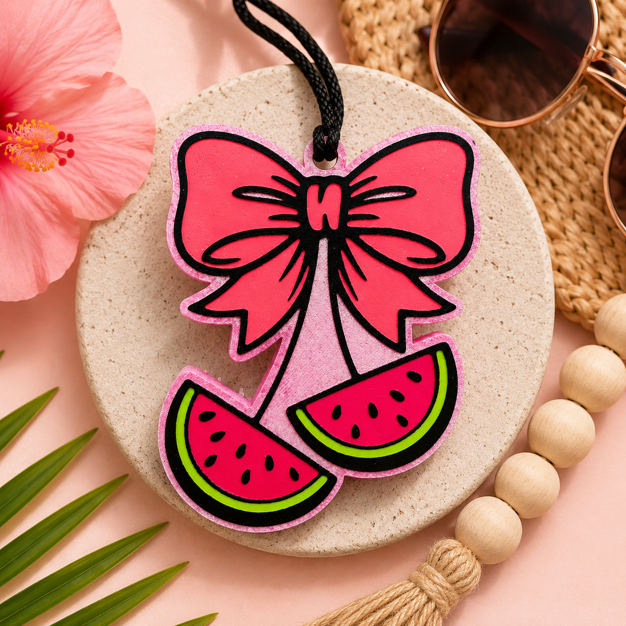 Watermelon Bow Car Freshie – Butt Naked Scent