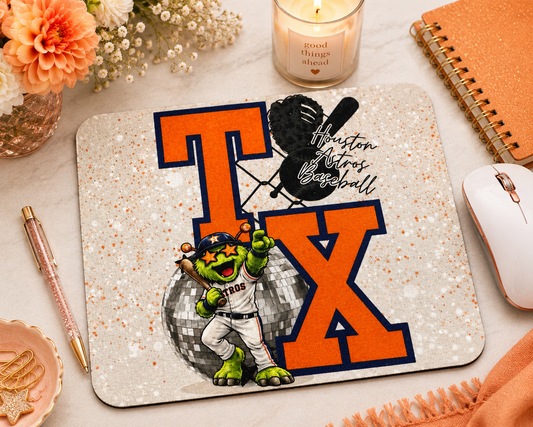 Houston Astros Baseball Mouse Pad