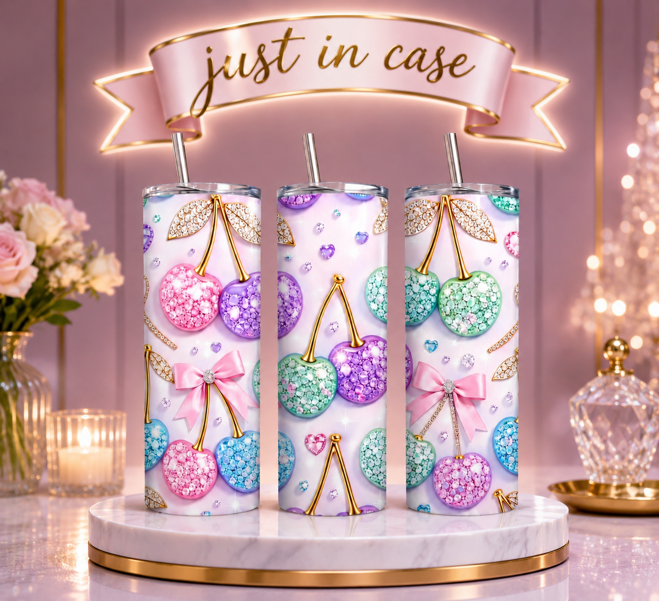 Cherry Glam 20oz Tumbler