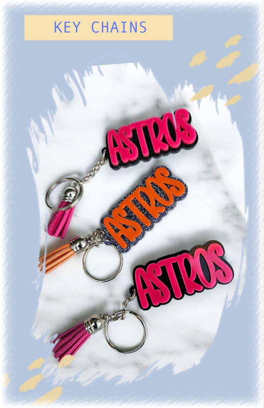 Stros Inspired Keychains - Orange, Stros Keychains Houston Strong, Baseball Fanatic,  Keychain Goals, Game Day Essentials, Accessorize Your Life, GoStros