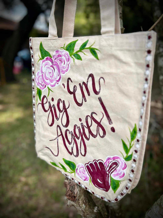 Aggie Tote Bag, Gig'Em Tote Bag