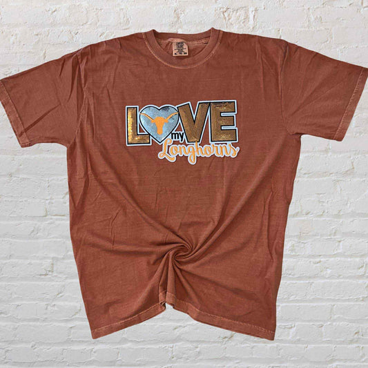 Love My Longhorns Tee – Burnt Orange Game Day Shirt