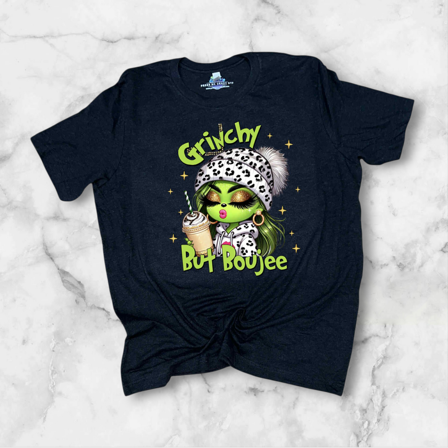 Grinchy But Boujee Tee 💚✨