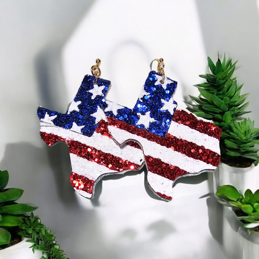Patriotic Earrings, Seed and Tube Beads, Fourth of July, Election, Celebration Earrings