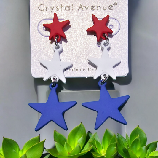 Patriotic Earrings, Fourth of July, Election, Celebration Earrings