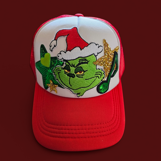 Christmas Green Monster Trucker Hat, Green Monster Accessory