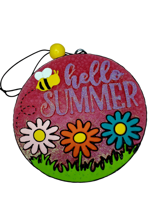 Summer Vibes Car Freshie, Flower Freshie, Summer Car Freshie, Gift for Her, Best Friend Gift