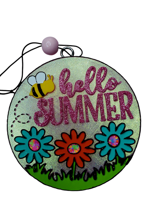 Summer Vibes Car Freshie, Flower Freshie, Summer Car Freshie, Gift for Her, Best Friend Gift