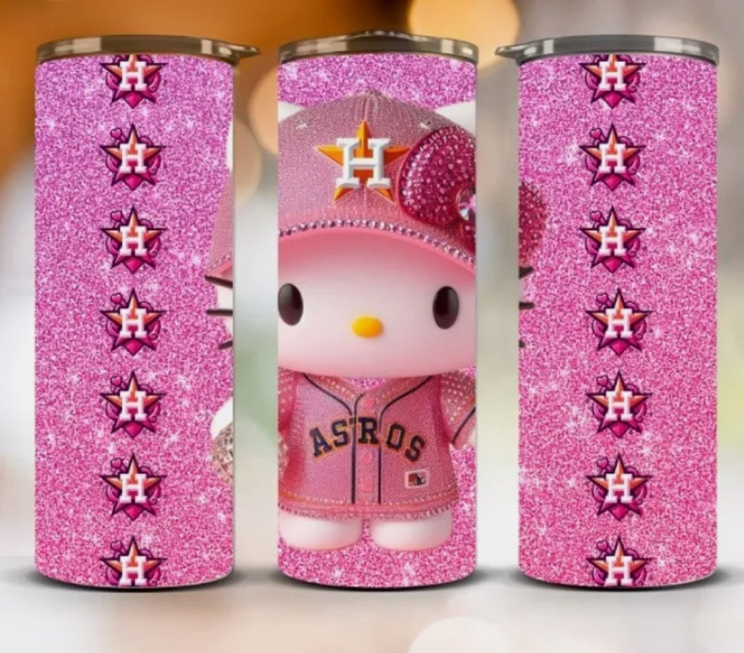 Pink Hello Kitty Astros Tumbler