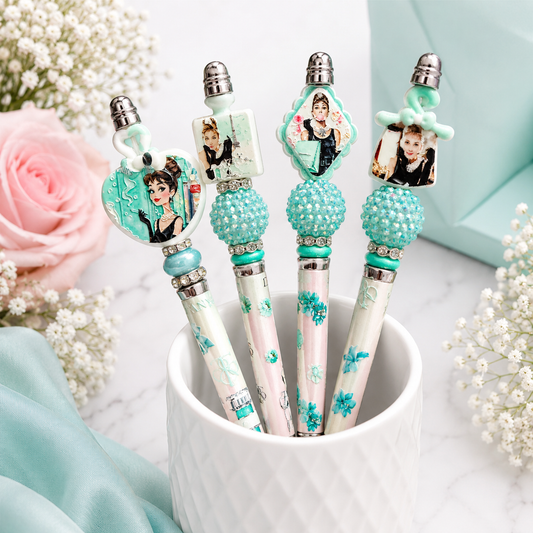 Designer Inspired Beaded Pen Set – Set of 4