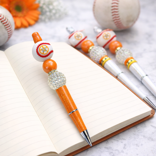 Baseball pens, Sparkle pens
Sports stationery, Baseball fan gifts, Glitter baseball pens, Game day accessories, Cute baseball pens