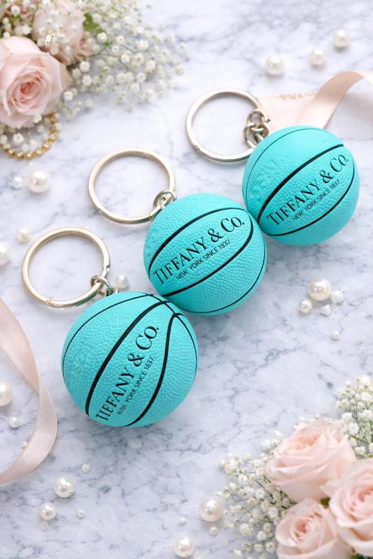 Luxury Basketball Keychain – Turquoise Glam Keychain