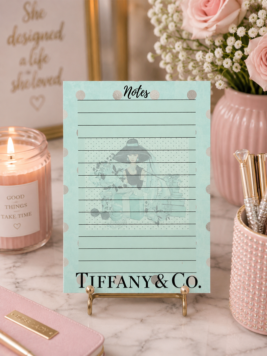 Tiffany-Inspired 5” x 7” Notepad – 50 Pages