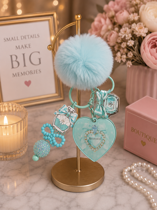 Luxury Charm Pom Keychain