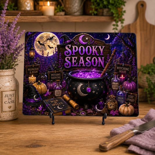 Spooky Season Sublimation Glass Cutting Board