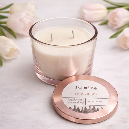 Jasmine Soy Wax Candle – Double Wick