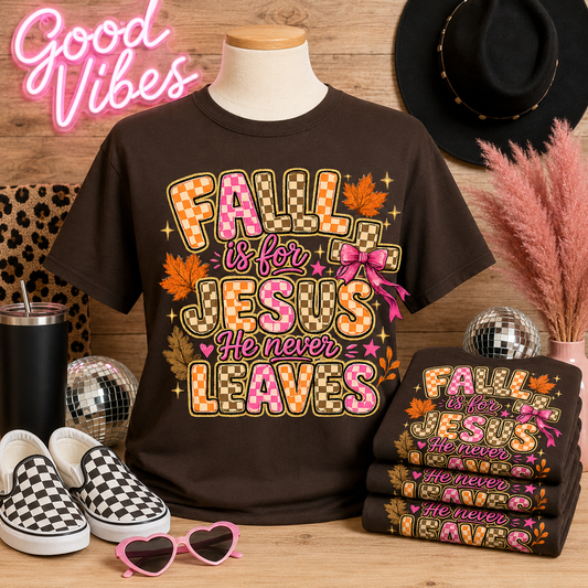 Fall Is for Jesus Graphic Tee – Dark Chocolate Brown
