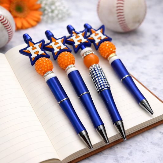 Orange & Navy Star Pens – Game Day Collection