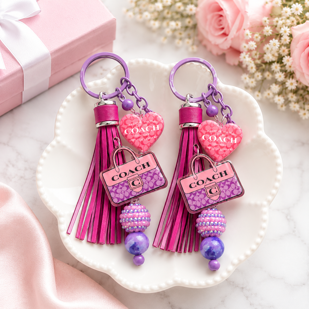 Designer Inspired Tassel Keychain