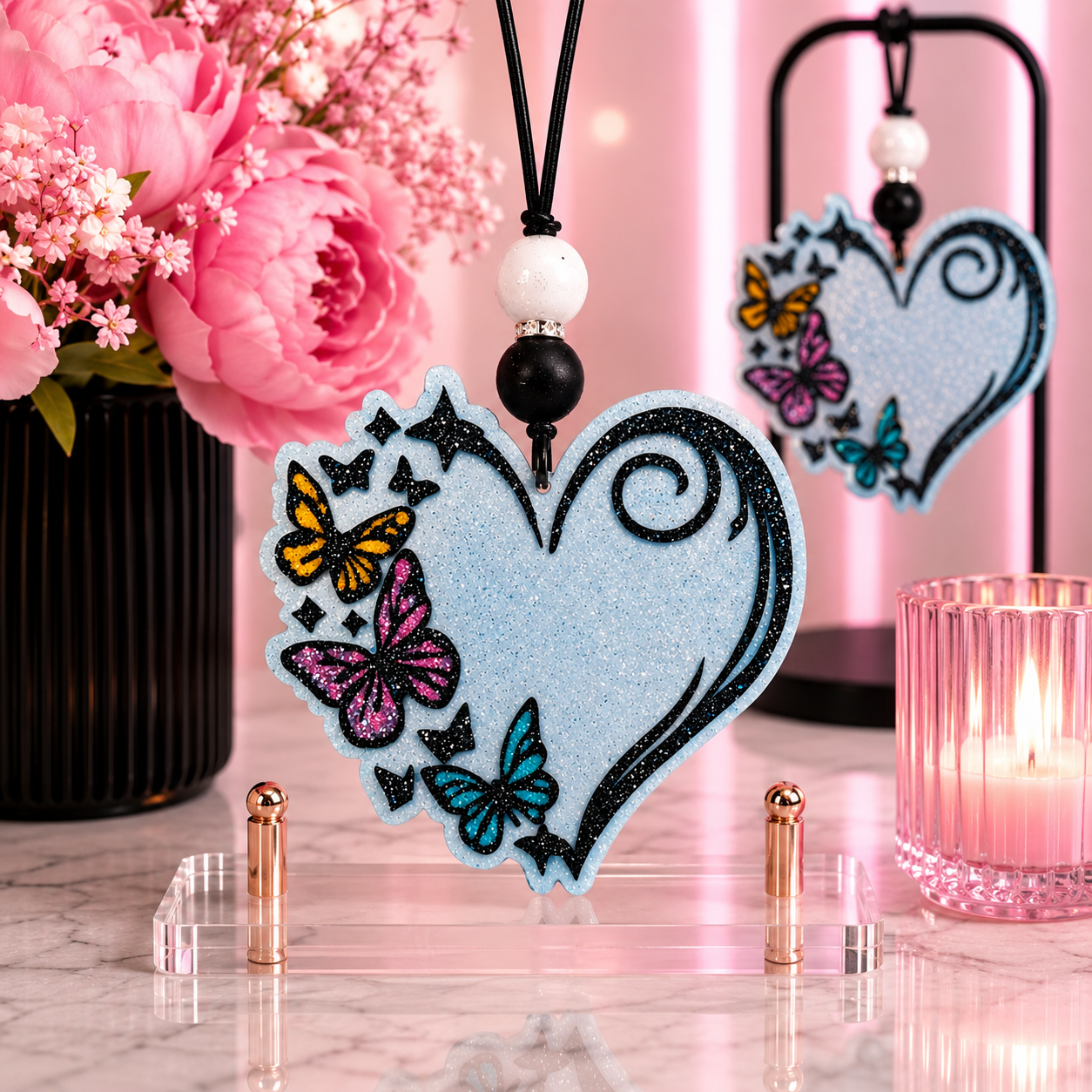Butterfly Heart Car Freshie
