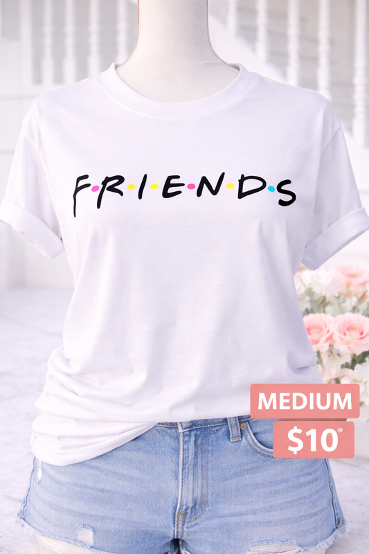 Friends Inspired Graphic Tee – Color Dot Design | Casual Everyday Shirt