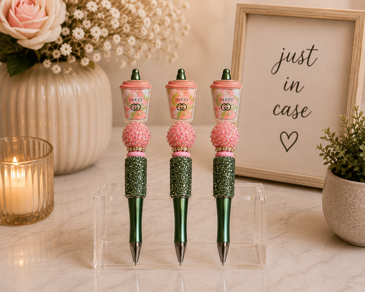 Designer-Inspired Glam Pen Set – Set of 3
