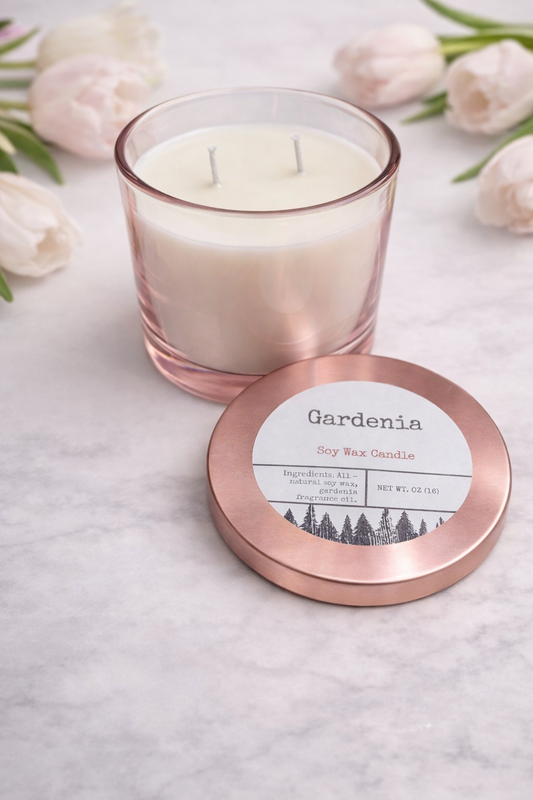 Gardenia Soy Wax Candle – 16 oz
