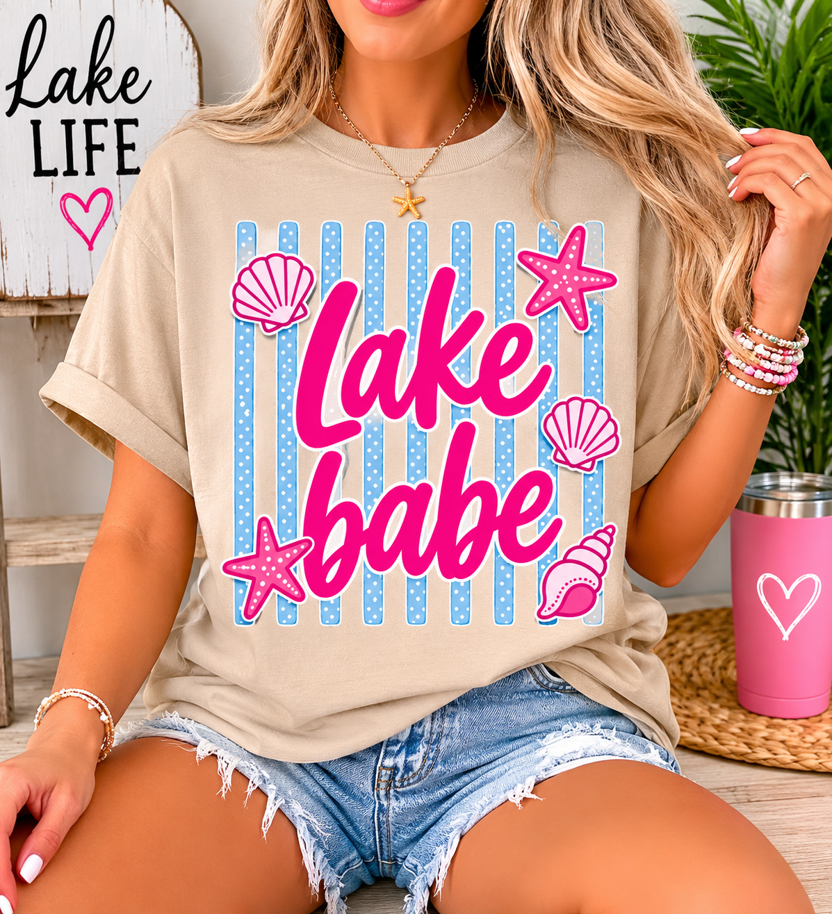 Lake Babe Tee – Tan