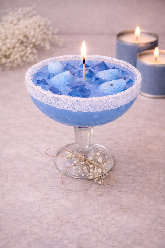 Blue Raspberry Cocktail Candle