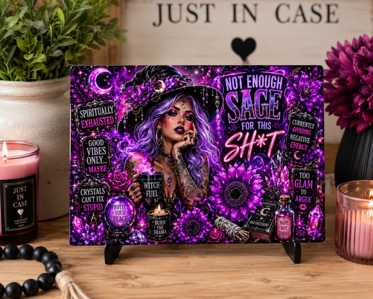 Not Enough Sage for This Sh*t Sublimation Glass Cutting Board – 11.5" x 8"