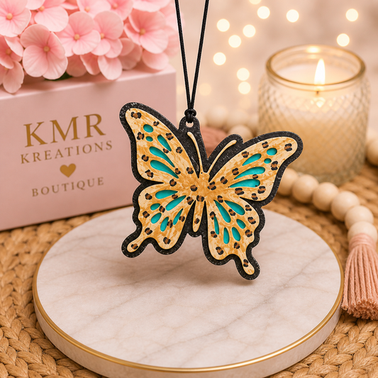 🦋✨ Butterfly Car Freshie – Strawberry Pound Cake