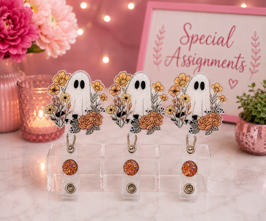 Floral Ghost Badge Reel