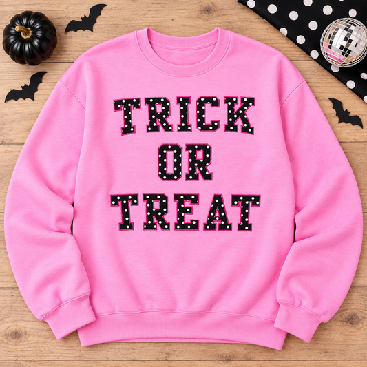 Trick or Treat Polka Dot Patch Pullover