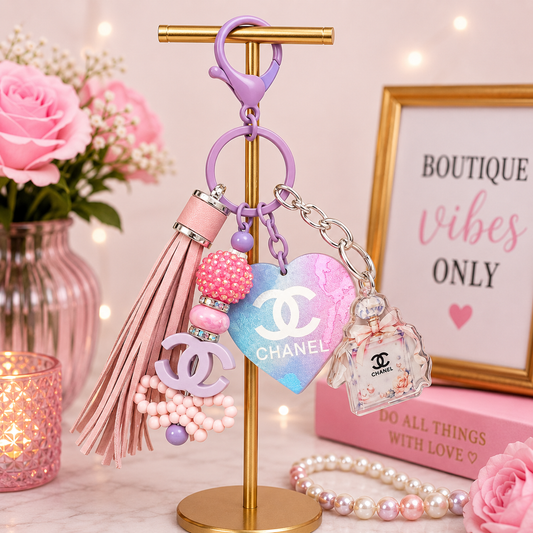 Pastel Glam Keychain Charm
