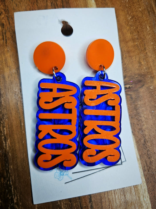 Game Day Acrylic Earrings, Team Spirit