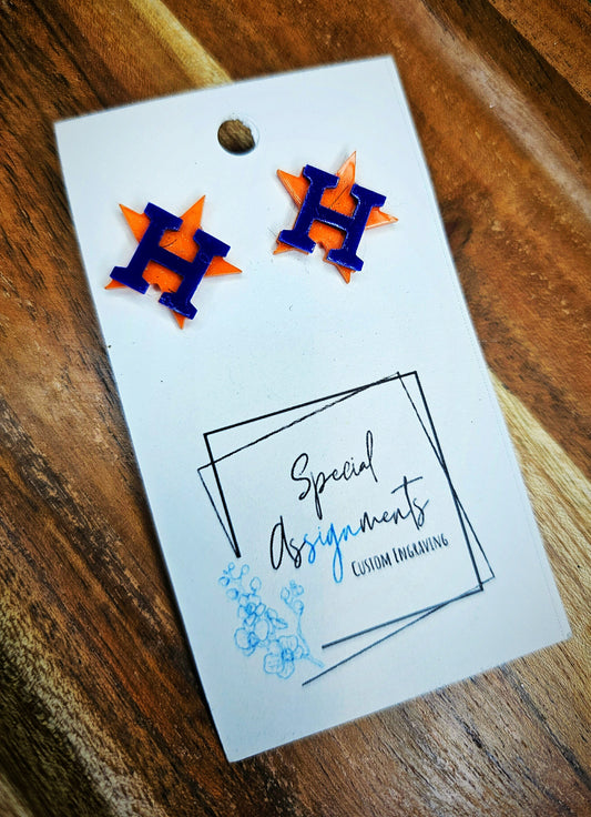 Game Day Acrylic Earrings, Team Spirit